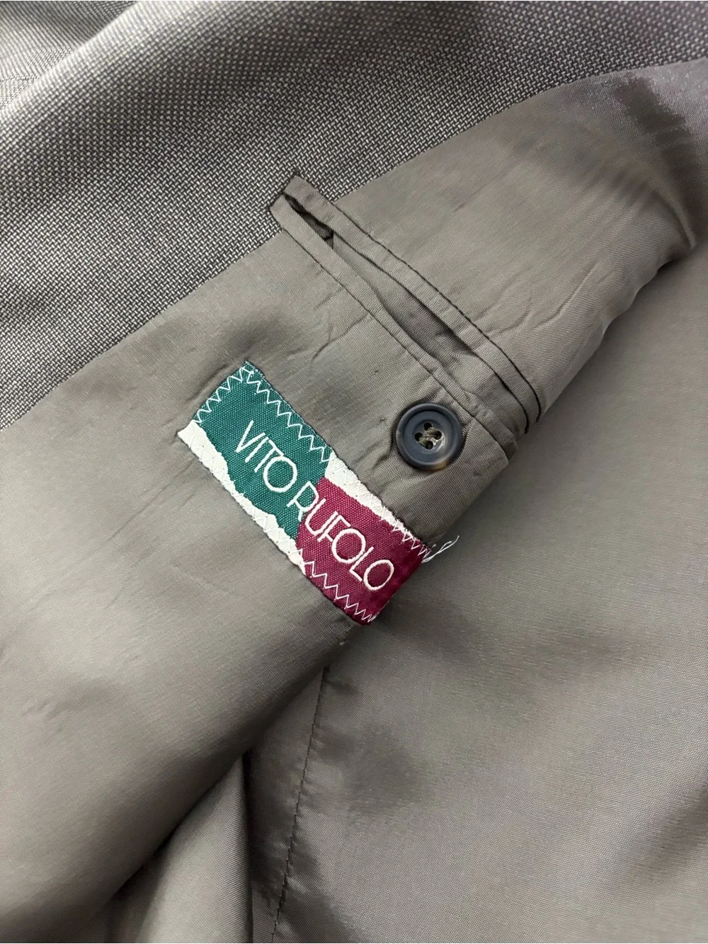 Vito Rufolo Reda Supercento Italy Men's Double Breasted Sport Coat Blazer Jacket